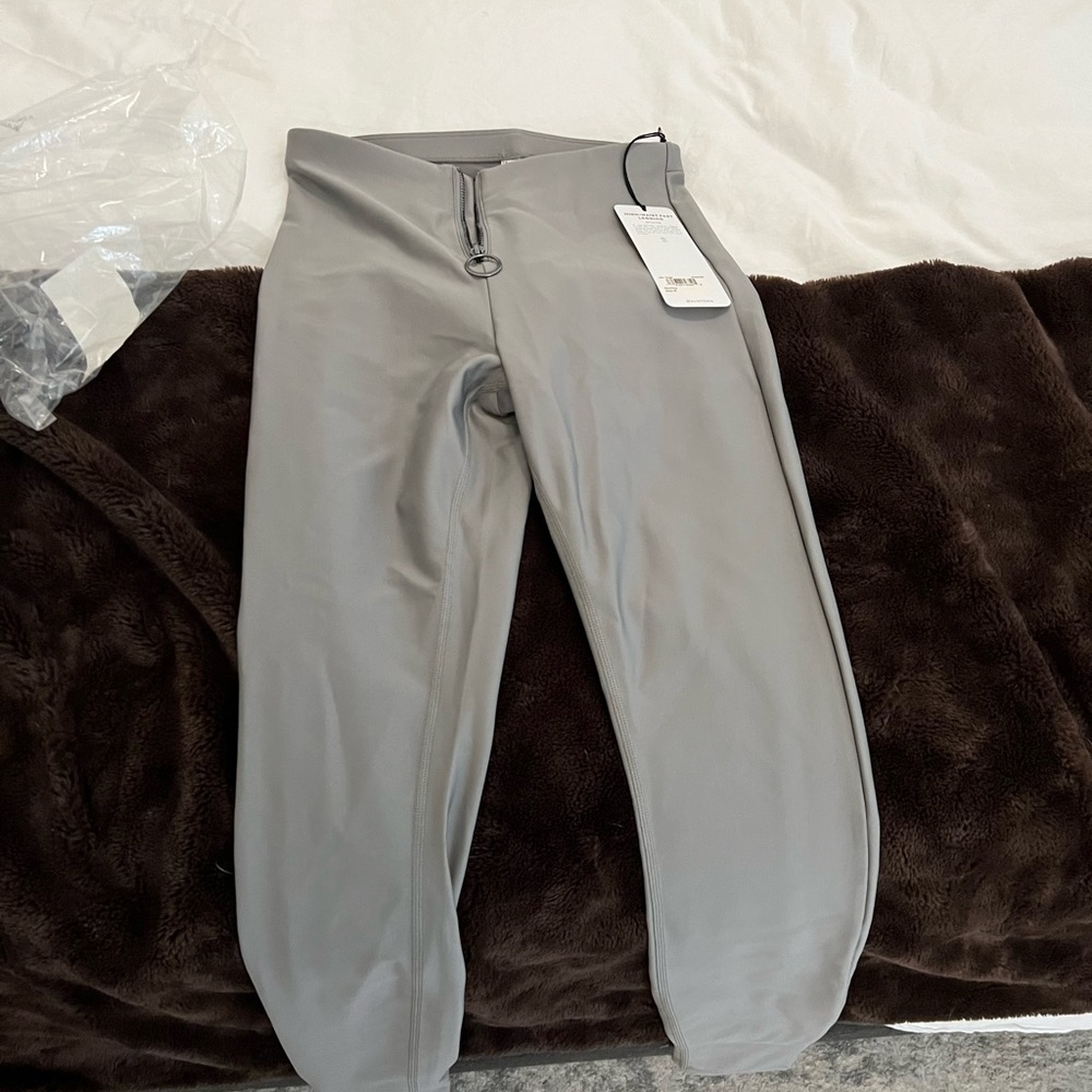 Alo HIGH-WAIST FAST LEGGING, zipper, grey